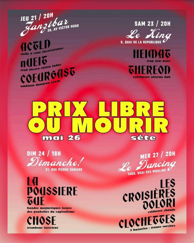 PRIX LIBRE MOURIR